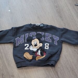 Disney Mickey Mouse Gray and Purple Sweatshirt